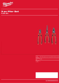 MILWAUKEE Sada kleští 3 ks 4932492773 A4 PDF