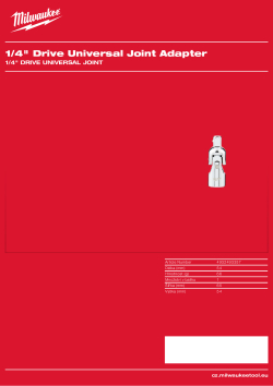 MILWAUKEE Univerzální kloubový adaptér ¼″ 4932493357 A4 PDF