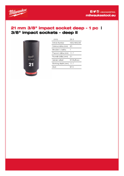 MILWAUKEE SHOCKWAVE™ IMPACT DUTY IMPACT SOCKETS 4932480295 A4 PDF