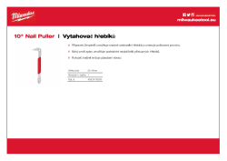 MILWAUKEE Vytahovač hřebíků 255 mm 4932478250 A4 PDF