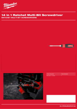MILWAUKEE Multibitový šroubovák s ráčnou 14 v 1 4932480582 A4 PDF