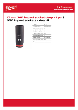 MILWAUKEE SHOCKWAVE™ IMPACT DUTY IMPACT SOCKETS 4932480291 A4 PDF