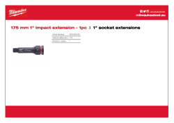 MILWAUKEE Prodloužení k průmyslovým hlavicím SHOCKWAVE™ IMPACT DUTY 1″ 175 mm 4932480440 A4 PDF