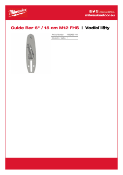 MILWAUKEE Vodící lišta 6˝/ 15 cm 4932480168 A4 PDF