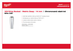 MILWAUKEE Nástrčný klíč ⅜″ metrický 14 mm prodloužený 4932478358 A4 PDF