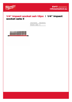 MILWAUKEE ¼″ SHOCKWAVE™ IMPACT DUTY sada průmyslových hlavic na liště 12 ks 4932480453 A4 PDF