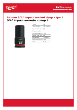MILWAUKEE SHOCKWAVE™ IMPACT DUTY IMPACT SOCKETS 4932480383 A4 PDF