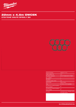 MILWAUKEE 7 x 22 mm x 4,5 m otevřená vinutá spirála 4932471713 A4 PDF