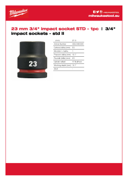 MILWAUKEE SHOCKWAVE™ IMPACT DUTY IMPACT SOCKETS 4932480365 A4 PDF