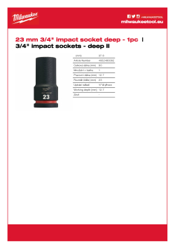 MILWAUKEE SHOCKWAVE™ IMPACT DUTY IMPACT SOCKETS 4932480382 A4 PDF