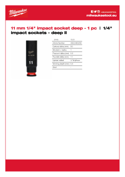 MILWAUKEE SHOCKWAVE™ IMPACT DUTY IMPACT SOCKETS 4932480260 A4 PDF