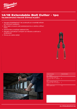 MILWAUKEE Teleskopické pákové štípací kleště 14″/18″ 4932464850 A4 PDF