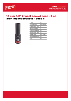 MILWAUKEE SHOCKWAVE™ IMPACT DUTY IMPACT SOCKETS 4932480284 A4 PDF