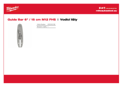 MILWAUKEE Vodící lišta 6˝/ 15 cm 4932480168 A4 PDF