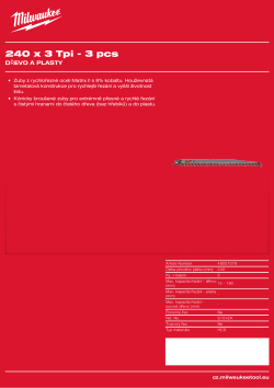 MILWAUKEE Wood & Plastics 48001078 A4 PDF
