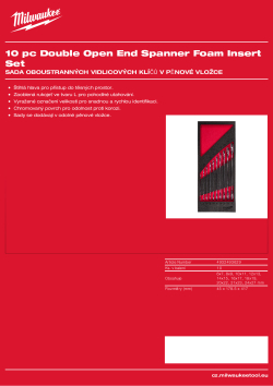 MILWAUKEE Sada oboustranných vidlicových klíčů v pěnové vložce 10 ks 4932493629 A4 PDF