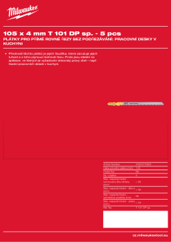 MILWAUKEE Wood: Precise straight cutting blades for kitchen worktops 4932373388 A4 PDF