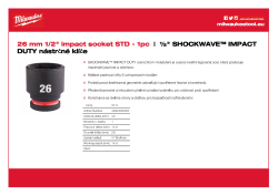 MILWAUKEE SHOCKWAVE™ IMPACT DUTY IMPACT SOCKETS 4932480320 A4 PDF