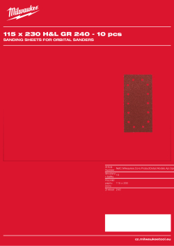 MILWAUKEE 115x230 H&L GR 240 10 ks 4932492268 A4 PDF