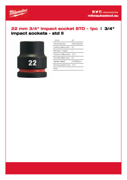 MILWAUKEE SHOCKWAVE™ IMPACT DUTY IMPACT SOCKETS 4932480364 A4 PDF