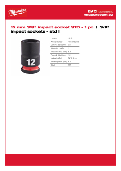 MILWAUKEE SHOCKWAVE™ IMPACT DUTY IMPACT SOCKETS 4932480269 A4 PDF