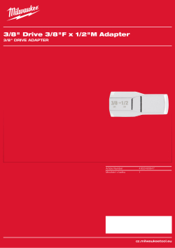 MILWAUKEE ⅜″ Drive ⅜″F X ½″M adaptér 4932480647 A4 PDF