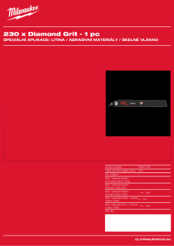 MILWAUKEE Cast Iron / abrasive materials / fibreglass 48001450 A4 PDF
