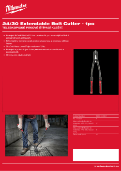 MILWAUKEE Teleskopické pákové štípací kleště 24″/30″ 4932464851 A4 PDF