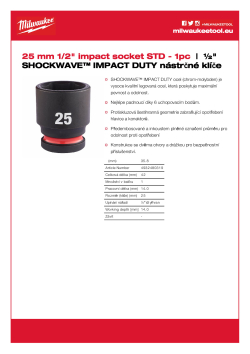 MILWAUKEE SHOCKWAVE™ IMPACT DUTY IMPACT SOCKETS 4932480319 A4 PDF