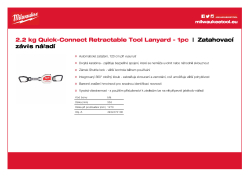 MILWAUKEE Samozatahovatelný závěs nářadí Quick-Connect do 2,2 kg 4932472106 A4 PDF