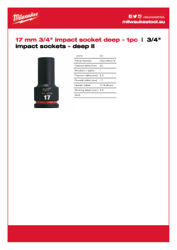 MILWAUKEE SHOCKWAVE™ IMPACT DUTY IMPACT SOCKETS 4932480378 A4 PDF