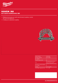 MILWAUKEE 100 mm řezačka tuku pro spirály 32 mm 48534838 A4 PDF