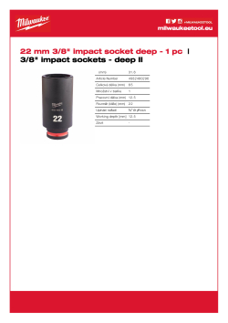 MILWAUKEE SHOCKWAVE™ IMPACT DUTY IMPACT SOCKETS 4932480296 A4 PDF