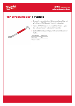 MILWAUKEE Páčidlo 380 mm 4932478254 A4 PDF