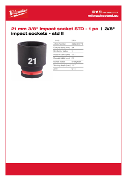 MILWAUKEE SHOCKWAVE™ IMPACT DUTY IMPACT SOCKETS 4932480278 A4 PDF