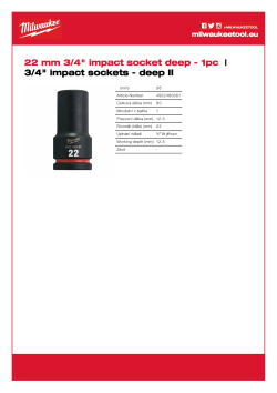 MILWAUKEE SHOCKWAVE™ IMPACT DUTY IMPACT SOCKETS 4932480381 A4 PDF