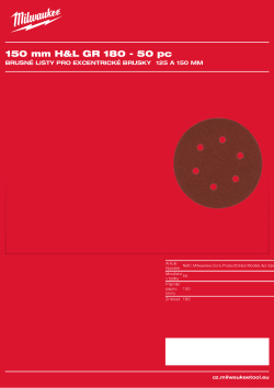 MILWAUKEE Standard Sanding Sheets for Random Orbital Sanders Gen II 4932492230 A4 PDF