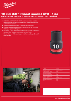 MILWAUKEE SHOCKWAVE™ IMPACT DUTY IMPACT SOCKETS 4932480267 A4 PDF