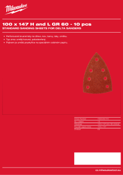 MILWAUKEE Brusné listy - 10ks 4932355140 A4 PDF