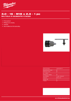 MILWAUKEE Keyed Chucks 4932320014 A4 PDF