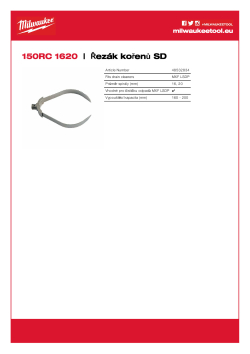 MILWAUKEE 150 mm řezák kořenů ke spirálám 16 mm a 20 mm 48532834 A4 PDF