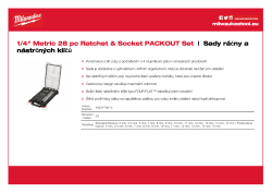 MILWAUKEE Sada ráčny ¼″ a metrických nástrčných klíčů (28 ks) ve štíhlém organizéru PACKOUT™ 4932478812 A4 PDF