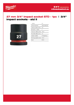 MILWAUKEE SHOCKWAVE™ IMPACT DUTY IMPACT SOCKETS 4932480367 A4 PDF
