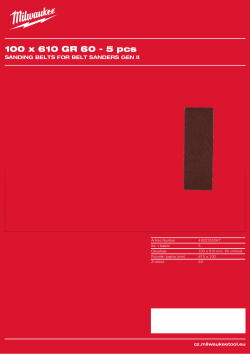 MILWAUKEE Brusný pás - 5 ks 4932355067 A4 PDF