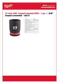 MILWAUKEE SHOCKWAVE™ IMPACT DUTY IMPACT SOCKETS 4932480274 A4 PDF