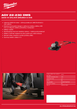 MILWAUKEE 2200 W 230 mm úhlová bruska 4933431860 A4 PDF