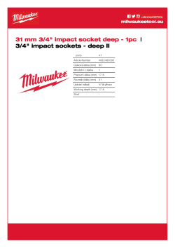 MILWAUKEE SHOCKWAVE™ IMPACT DUTY IMPACT SOCKETS 4932480390 A4 PDF
