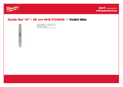 MILWAUKEE Vodící lišta 35 cm/ 14" pro M18 FTHCHS35 4932480172 A4 PDF