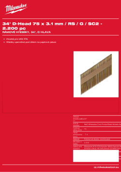 MILWAUKEE 34° Framing Nails II 4932492610 A4 PDF