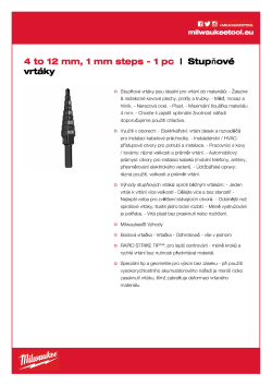 MILWAUKEE 4 - 12 mm / 1˝ 48899301 A4 PDF